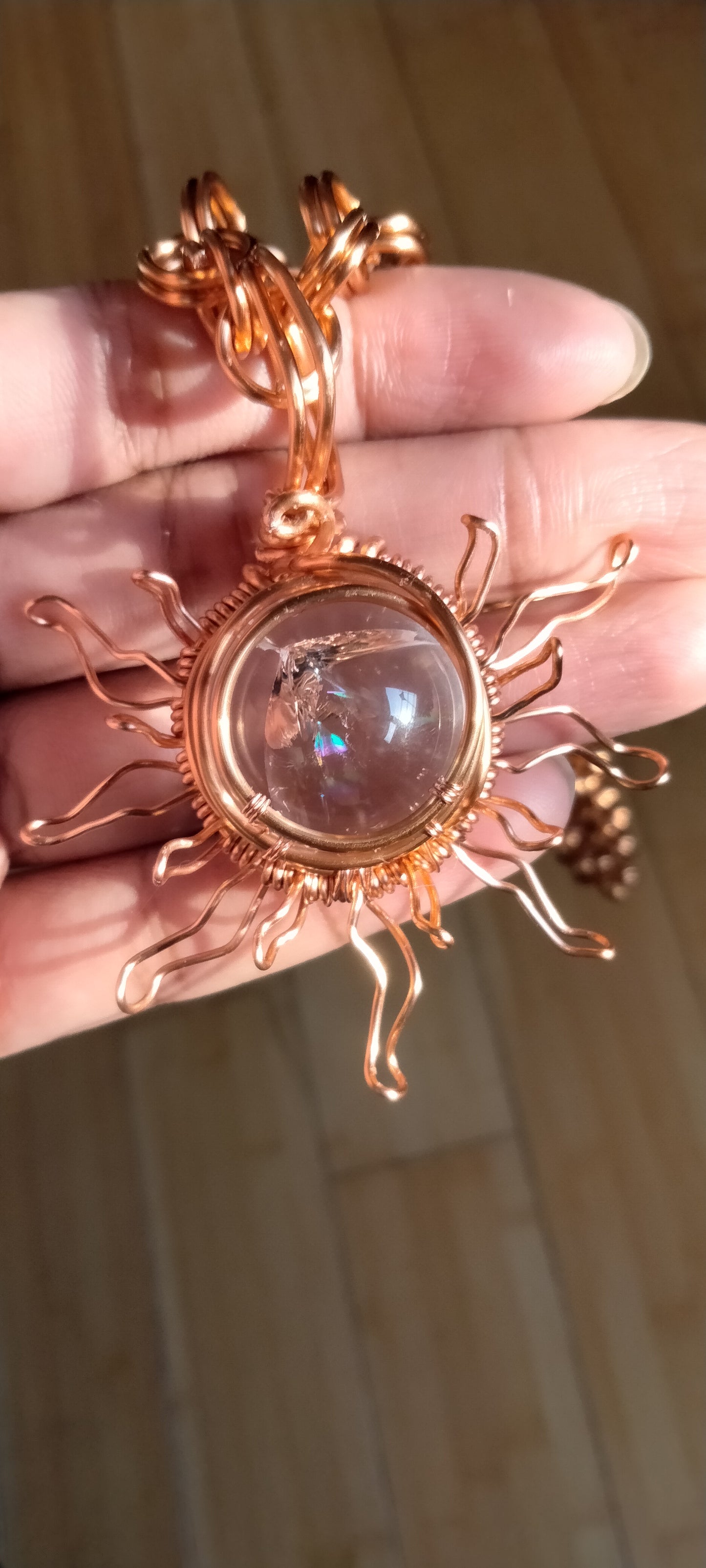 Sun God Ra Quartz Necklace
