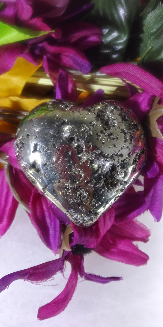 XL Pyrite Heart