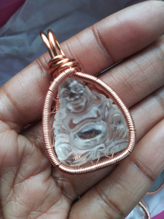 Crystal Buddha Copper Pendant