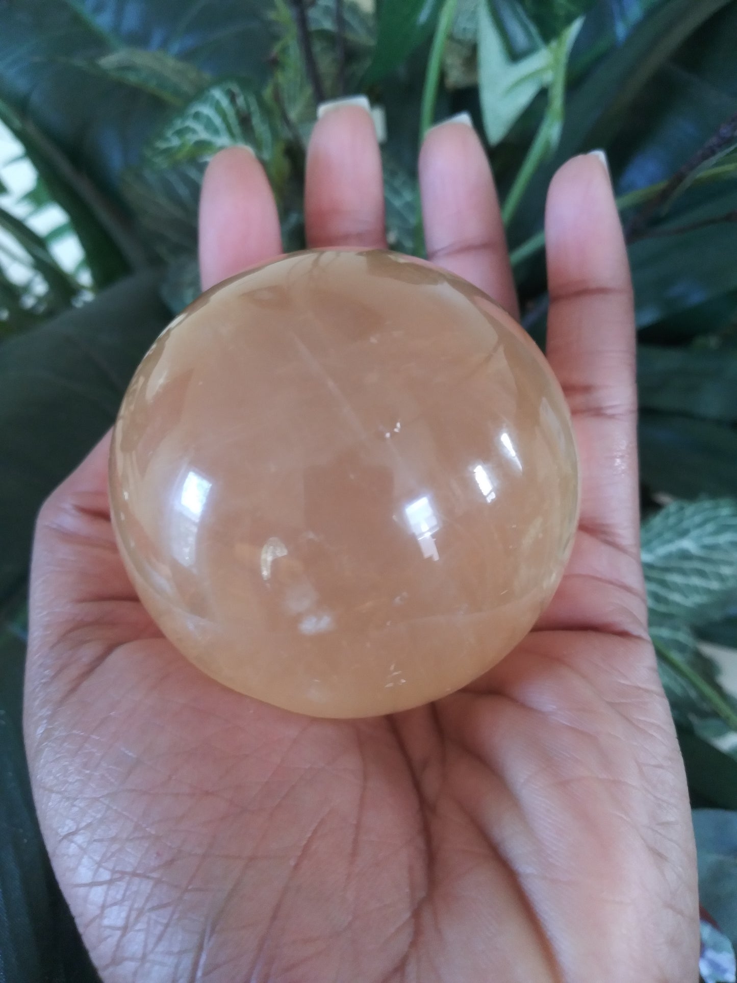 Yellow Calcite Crystal Sphere XL