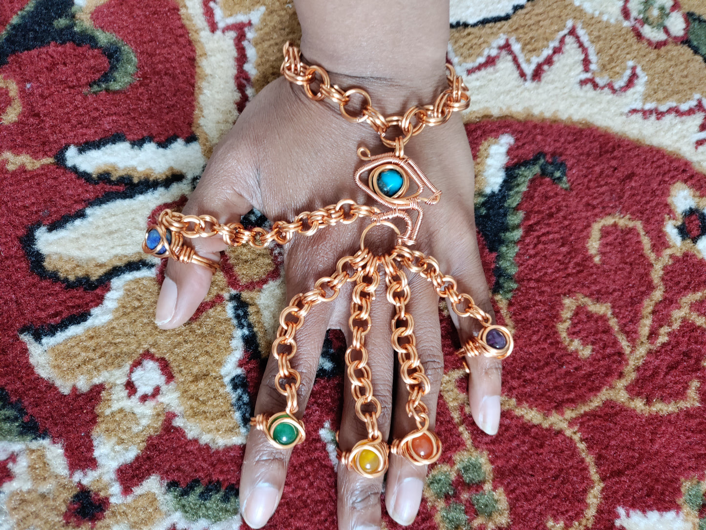 Wadjet Copper Hand Chain