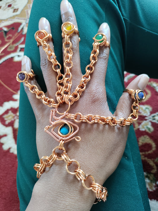 Wadjet Copper Hand Chain