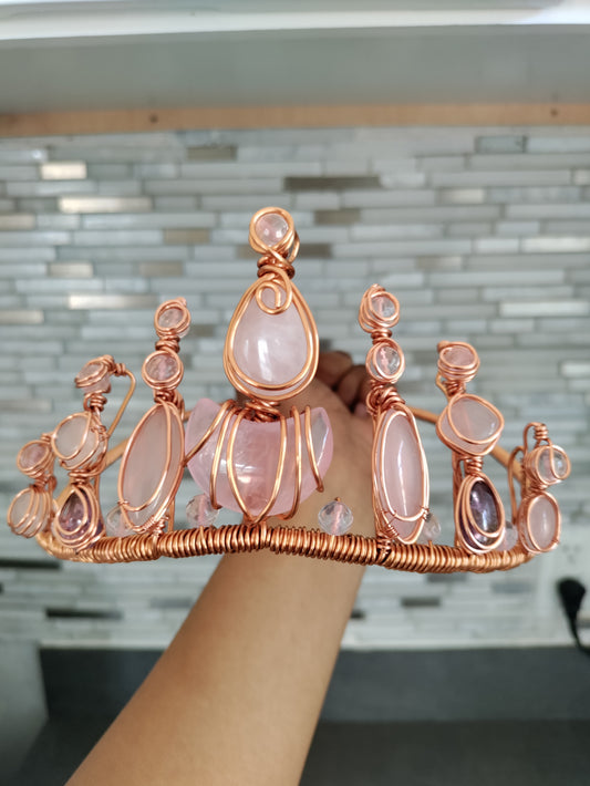 Het Heru Rose Quartz Love Goddess Crown